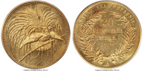German Colony. Wilhelm II gold 20 Mark 1895-A MS64 PCGS, Berlin mint, KM9, J-709, D&S-385, Fr-1 (German New Guinea). Mintage: 1,500 (for both Proof an...