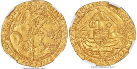 Edward IV (Second Reign, 1471-1483) gold Angel ND (1477-1480) MS62 NGC, London mint, S-2091, N-1626. Cross and pellet mm. 5.08g. EDWARD DI GRA REX ANG...