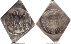 Charles I Pontefract Siege Shilling 1648 AU53 NGC, KM381, S-3148, N-2646. 5.00gm. The original surfaces and ample surviving detail in the devices turn...