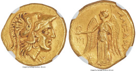 CENTRAL EUROPE. Imitation of Macedonian Kingdom. Alexander III the Great (336-323 BC). AV stater (19mm, 8.55 gm, 10h). NGC Choice XF 5/5 - 3/5. Imitat...