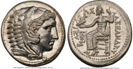MACEDONIAN KINGDOM. Alexander III the Great (336-323 BC). AR tetradrachm (26mm, 17.20 gm, 7h). NGC MS S 5/5 - 5/5. Early posthumous issue, Amphipolis,...
