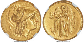 MACEDONIAN KINGDOM. Philip III Arrhidaeus (323-317 BC). AV stater (18mm, 8.59 gm, 3h). NGC Choice AU 5/5 - 2/5, brushed. Lifetime issue, Magnesia ad M...