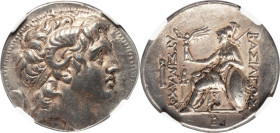 THRACIAN KINGDOM. Lysimachus (305-281 BC). AR tetradrachm (30mm, 17.11 gm, 12h). NGC AU S 5/5 - 4/5, Fine Style. Pergamum, ca. 287/6-282 BC. Diademed ...