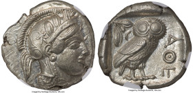 ATTICA. Athens. Ca. 440-404 BC. AR tetradrachm (24mm, 17.17 gm, 7h). NGC AU 5/5 - 4/5, Full Crest. Mid-mass coinage issue. Head of Athena right, weari...