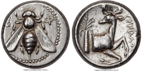 IONIA. Ephesus. Ca. 4th century BC. AR tetradrachm (23mm, 15.23 gm, 12h). NGC XF 5/5 - 2/5, brushed. Ca. 390-380 BC. Turillus, magistrate. E-Φ, bee wi...
