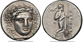CARIAN SATRAPS. Hidrieus (ca. 351-344 BC). AR tetradrachm (23mm, 14.89 gm, 1h). NGC Choice XF 5/5 - 3/5, Fine Style, marks. Laureate head of Apollo fa...