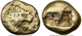 LYDIAN KINGDOM. Walwet (ca. 620-560 BC). EL third-stater or trite (13mm, 4.71 gm). NGC VF 5/5 - 3/5, scuff. Lydo-Milesian standard. Sardes(?) mint. WA...