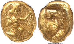 ACHAEMENID PERSIA. Xerxes I-Darius II (ca. 5th century BC). AV daric (15mm, 8.31 gm). NGC AU 5/5 - 4/5. Lydo-Milesian standard. Sardes mint, ca. 485-4...