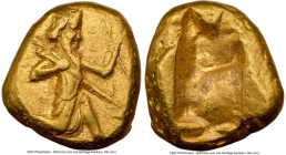 ACHAEMENID PERSIA. Xerxes I-Darius II (ca. 5th century BC). AV daric (14mm, 8.22 gm). NGC XF 4/5 - 4/5. Lydo-Milesian standard. Sardes mint, ca. 485-4...