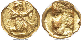 ACHAEMENID PERSIA. Darius II-Artaxerxes II (5th-4th centuries BC). AV daric (15mm, 8.35 gm). NGC Choice AU 5/5 - 4/5. Lydo-Milesian standard. Sardes, ...