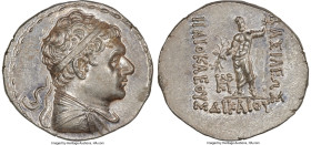 BACTRIAN KINGDOM. Heliocles (ca. 145-130 BC). AR tetradrachm (32mm, 16.93 gm, 11h). NGC MS 5/5 - 4/5. Attic standard. Bactra mint. Diademed, draped bu...