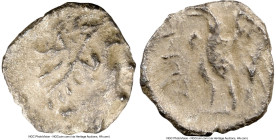 JUDAEA. Yehud Era. Ptolemaic Period (302-260 BC). AR quarter-gerah or quarter-obol (6mm, 0.17 gm, 10h). NGC AU 3/5 - 3/5. Struck under Ptolemy II, aft...