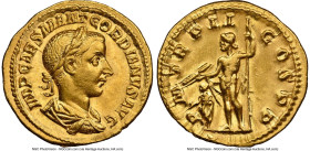 Gordian III, as Augustus (AD 238-244). AV aureus (20mm, 5.26 gm, 12h). NGC Choice AU 5/5 - 2/5, brushed. Rome, AD 239. IMP CAES M ANT GORDIANVS AVG, l...