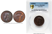 George VI Proof 1/2 Penny 1950-(p) PR63 Brown PCGS, Perth mint, KM42. Choice for the grade, with appealing, chestnut-toned surfaces that express an in...