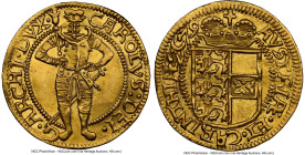 Archduke Karl gold Ducat 1579 MS63 NGC, Klagenfurt mint, Fr-54. 3.49gm. A fairly scare type that is challenging to find in such excellent condition, o...