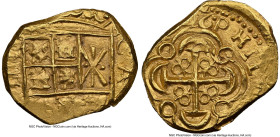 Charles III Pretender gold Cob 2 Escudos ND (1700-1714) MS64 NGC, Nuevo Reino mint, KM14.2, Cal-242 (for type), Fr-4a, Restrepo-M79. 6.73 gm. Posthumo...