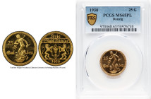 Free City gold 25 Gulden 1930 MS65 Prooflike PCGS, Berlin mint, KM150, Fr-44 (there, under Poland/Danzig). Mintage: 4,000. This jewel is an absolute c...