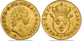 Louis XV gold Louis d'Or 1716-C AU Details (Reverse Spot Removed) NGC, Caen mint, KM-Unl, Dup-1628A, Gad-334, Fr-448 (no listing for C mintmark). An e...