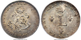 Louis XV Sou Marque 1756-A MS64 PCGS, Paris mint, Breen-412, Vlack-36a, Rarity-6. CAC Sticker. Light honey-gold and powder-blue borders illuminate thi...