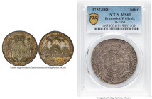 Brunswick-Wolfenbüttel. Karl I "Mining" Taler 1752-IBH MS61 PCGS, KM943, Dav-2164, Schön-305, Knyphausen-1215, Müseler-311, Welter-2724. Celebrating t...