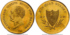 Wurzburg. Maximilian I Joseph gold Goldgulden ND (1817) MS64 NGC, Munich mint, KM-M11, Jaeger-149, Fr-286. A stunning example of the so-called "New Ye...