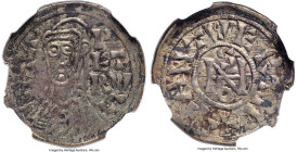 Papal States. John IX (898-900) Denaro ND (898) AU55 NGC, Rome mint, B-52, Biaggi-2044 (R2). 1.40gm. Bold strike for the designation, displaying a bus...