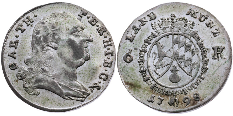Bayern 
Kurfürstentum. Karl Theodor, 1777-1799
6 Kreuzer
1798
München

Vs:...