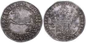 Braunschweig-Lüneburg-Celle 
Herzogtum. Christian Ludwig, 1648-1665
Taler
1662
Clausthal

Vs: Springendes Ross n. l. in Lorbeerkranz, Umschrift...