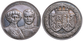 Braunschweig-Wolfenbüttel 
Herzogtum. Ernst August, 1913-1918
Silber-Medaille
1913

auf die Hochzeit mit Viktoria Luise, Tochter des Kaisers Wilh...