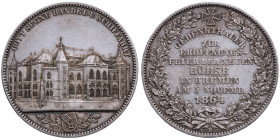 Bremen 
Stadt
Taler
1865
Hannover

auf die Eröffnung der Neuen Börse (von Heinrich Friedrich Brehmer)
Vs: Ansicht des Gebäudes, Umschrift "Gott...