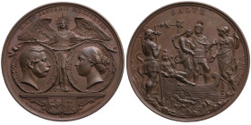 Deutschland 
Kaiserreich. Friedrich III., 1888
Bronze-Medaille
1858

auf die Hochzeit von Kronprinz Friedrich Wilhelm mit Prinzessin Victoria (18...