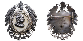 Deutschland 
Kaiserreich. Wilhelm I., 1871-1888
Ansteckbares versilbertes Bronze-Abzeichen
o. J. (wohl 1897)

auf den 100. Geburtstag
Vs: in For...