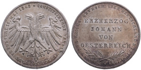 Frankfurt am Main 
Stadt
Gulden
1848

auf die Wahl von Erzherzog Johann von Österreich zum Reichsverweser
Vs: Doppeladler, Umschrift: "Constitui...