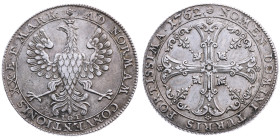 Frankfurt am Main 
Stadt
1/2 Konventionstaler
1762

Vs: Adler, Umschrift
Rs: Verziertes Kreuz, Umschrift

Material: Silber 

Größe: 33.1mm
...