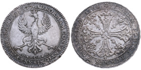 Frankfurt am Main 
Stadt
1/2 Konventionstaler
1764

Vs: Adler, Umschrift
Rs: Verziertes Kreuz, Umschrift

Material: Silber 

Größe: 33.4mm
...