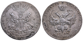 Hamburg 
Stadt
48 Speciestaler
1764
Hamburg

Vs: Behelmter Wappenschild zwischen zwei Löwen, Umschrift
Rs: Gekrönter Doppeladler mit Reichsapfe...