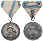 Ingolstadt 
Stadt
Tragbare versilberte Bronze-Preismedaille
1901

anlässlich des VI. Bayerischen Verbandswettstreits der Gewichtheber
Vs: Wilder...
