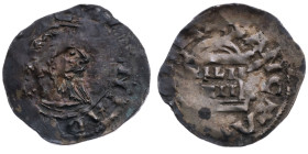 Köln 
Erzbistum. Gemeinschaftsprägung. Pilgrim, 1021-1036 und Kaiser Konrad, 1027-1039
Denar
o. J. (um 1027-1036)
Köln

Vs: Kopf n. r., Umschrif...
