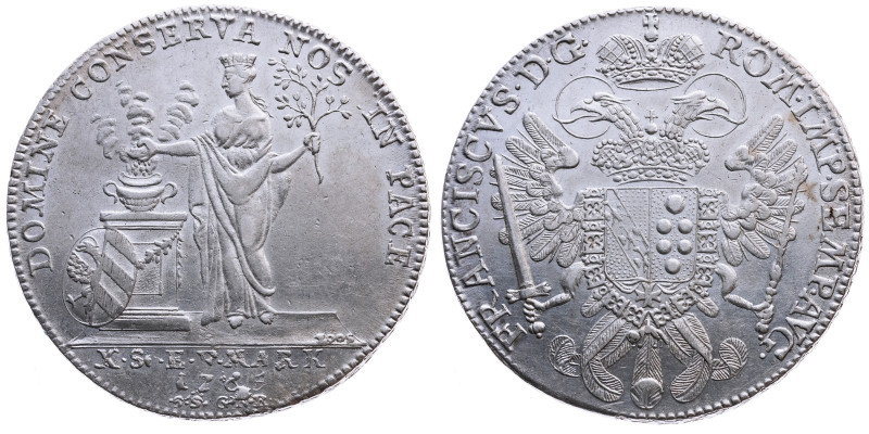 Nürnberg 
Stadt
Konventionstaler
1765

Vs: Noris stehend n. l. am Altar, Um...