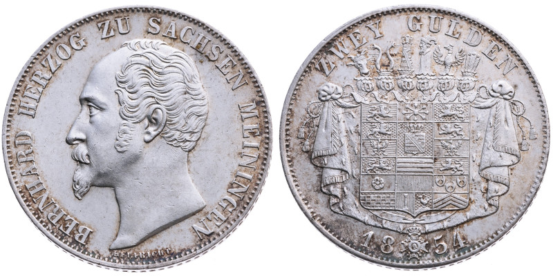 Sachsen-Meiningen 
Herzogtum. Bernhard II. Erich Freund, 1803-1866
Gulden
185...