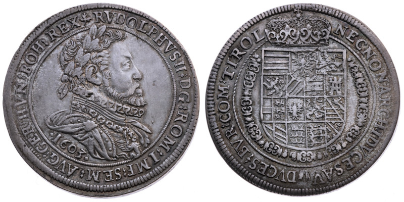Habsburg 
Rudolf II., 1576-1612
Taler
1603
Hall

Vs: Drapiertes Brustbild ...