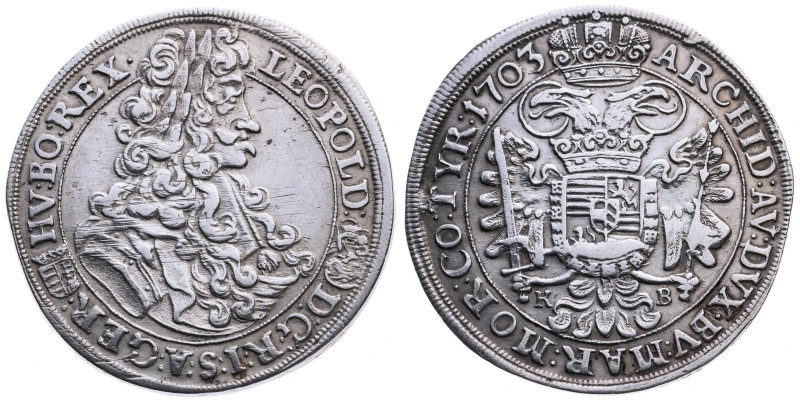 Habsburg 
Leopold I., 1657-1705
1/2 Taler
1703
Kremnitz

Vs: Drapiertes Br...