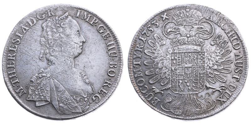 Habsburg 
Maria Theresia, 1740-1780
Taler
1753
Hall

Vs: Drapiertes Brustb...
