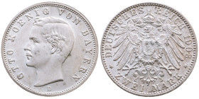 Bayern 
Königreich. Otto, 1886-1913
2 Mark
1903
München Mzz. D

Vs: Kopf des Königs Otto nach links, unten Münzstättenbuchstabe, Umschrift "OTTO...