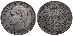Bayern 
Königreich. Otto, 1886-1913
5 Mark
1896
München Mzz. D

Vs: Kopf des Königs Otto nach links, unten Münzstättenbuchstabe, Umschrift "OTTO...