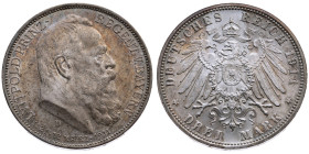 Bayern 
Königreich. Luitpold, Prinzregent, 1886-1912
3 Mark
1911
München Mzz. D

90. Geburtstag und 25. Regentschaftsjubiläum des Prinzregenten ...