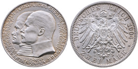 Hessen 
Großherzogtum. Ernst Ludwig, 1892-1918
2 Mark
1904
A Berlin

400. Geburtstag des Landgrafen Philipp von Hessen
Vs: Gestaffelte Brustbil...