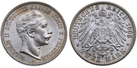 Preussen 
Königreich. Wilhelm II., 1888-1918
2 Mark
1905
A Berlin

Vs: Kopf des Kaisers Wilhelm II. nach rechts, unten Münzstättenbuchstabe, Ums...