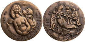Dichter und Schriftsteller 
Villon, François, 1431-nach 1463
Bronze-Medaille
o. J. (um 1980)

auf den mittelalterlichen französischen Dichter
Vs...