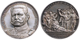 Krieg und Frieden 
Erster Weltkrieg, 1914-1918
Silber-Medaille
1915

auf den Befreier Ostpreußens
Vs: Brustbild des Generalfeldmarschalls Paul v...